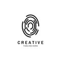 fingerprint abstract logo design for identity, business card, business, company and technology template