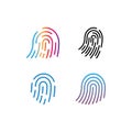 fingerprint abstract logo design for identity, business card, business, company and technology template