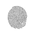 Fingerprint abstract modern vector icon