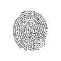 Fingerprint abstract modern vector icon