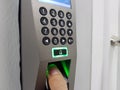 Fingerprint and access control in a office building