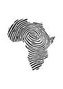 Fingerprint Africa Vector Illustration