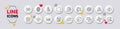Fingerprint, Algorithm and Euro money line icons. For web app, printing. White buttons 3d icons. Vector