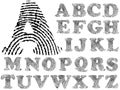 Fingerprint Alphabet Royalty Free Stock Photo