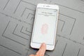 Fingerprint App on Apple iPhone Plus the application software