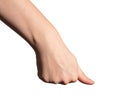 Fingerprint as biometric symbol. Making thumb imprint for identification, access, security,