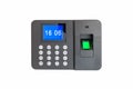 Fingerprint attendance machine isolated