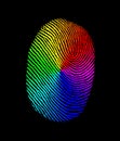 Fingerprint biometric rainbow
