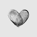 Fingerprint Black Heart X Royalty Free Stock Photo