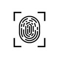 Fingerprint black Icon