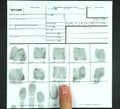 Fingerprint card Royalty Free Stock Photo