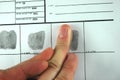 Fingerprint card Royalty Free Stock Photo