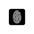Fingerprint icon vector design symbol Royalty Free Stock Photo