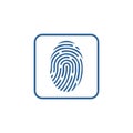 Fingerprint icon vector design symbol Royalty Free Stock Photo