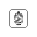 Fingerprint icon vector design symbol Royalty Free Stock Photo