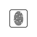 Fingerprint icon vector design symbol Royalty Free Stock Photo