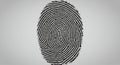 A fingerprint composed of black text and numerical characters on a light gray Royalty Free Stock Photo