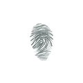 Fingerprint dactylogram finger-mark vector illustration
