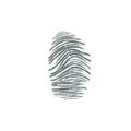 Fingerprint dactylogram finger-mark on white background