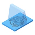 Fingerprint data privacy icon isometric vector. Policy information