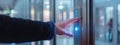 fingerprint door opening system Royalty Free Stock Photo
