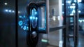 fingerprint door opening system Royalty Free Stock Photo