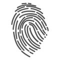 Fingerprint. Detailed simple thumbprint