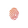 Fingerprint finger print ID or fingerprint for unlock flat icon vector for apps with security unlock