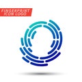 Fingerprint font logo icon