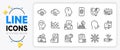 Fingerprint, 5g internet and Cough line icons. For web app. Vector