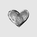 Fingerprint Heart Black IV Royalty Free Stock Photo