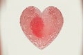 Fingerprint heart isolated vector red thumb print. Generative AI Royalty Free Stock Photo