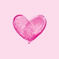 Fingerprint Heart Pink I