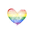 Fingerprint Heart Rainbow V