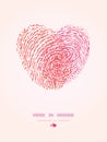 Fingerprint heart romantic background