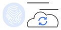 Fingerprint Verification and Cloud Synchronization for Secure Data Access Royalty Free Stock Photo