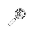 Fingerprint icon. Element of legal services thin line icon