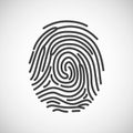 Fingerprint icon. fingerprint isolated on white background. Vector illustration Royalty Free Stock Photo