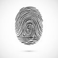 Fingerprint icon identification. Vector illustration isolated on white background