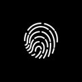 Fingerprint icon. illustration sign symbol Royalty Free Stock Photo
