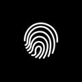 Fingerprint icon. illustration sign symbol Royalty Free Stock Photo