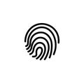 Fingerprint icon. illustration sign symbol Royalty Free Stock Photo