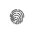 Fingerprint icon. illustration sign symbol Royalty Free Stock Photo