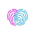 Fingerprint icon. illustration sign symbol Royalty Free Stock Photo
