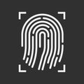 Fingerprint icon isolated on white background. Vector illustration Royalty Free Stock Photo