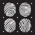 Fingerprint icon set Royalty Free Stock Photo