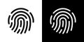 Fingerprint icon. Simple vector illustration