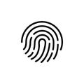 Fingerprint icon.Symbol for graphic and web design. Royalty Free Stock Photo