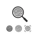 Fingerprint icon.Symbol for graphic and web design. flat vector illustration