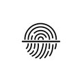 Fingerprint icon.Symbol for graphic and web design. flat vector illustration Royalty Free Stock Photo